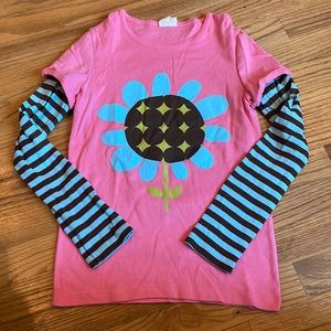 Mini Biden tee-size 11-12-pink with flower-so so cute!